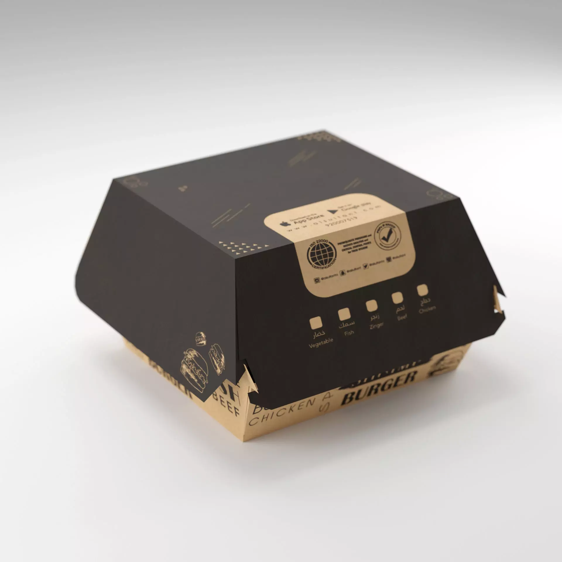 Burger Package Meal 3D model_0