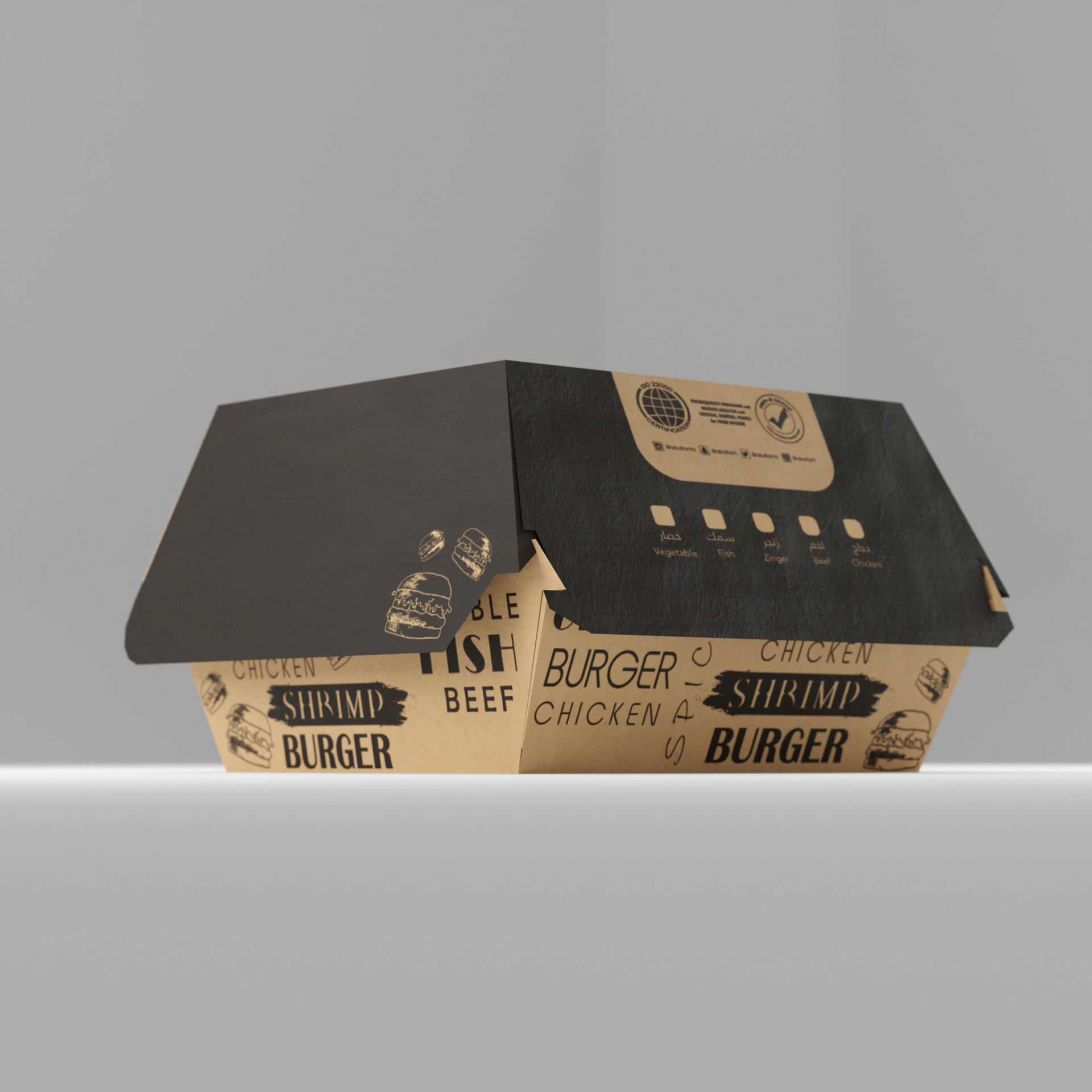 Burger Package Meal 3D model_2