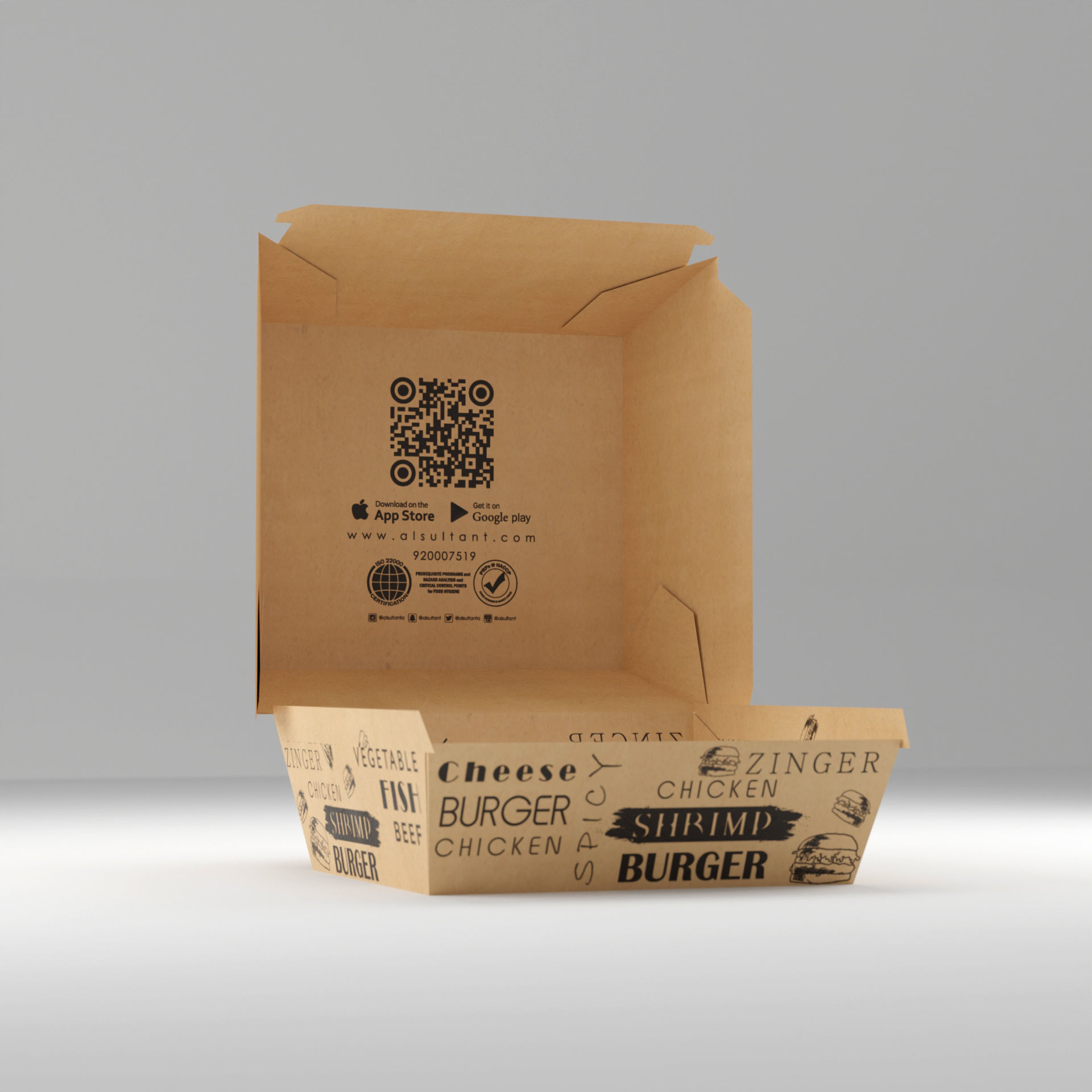 Burger Package Meal 3D model_1