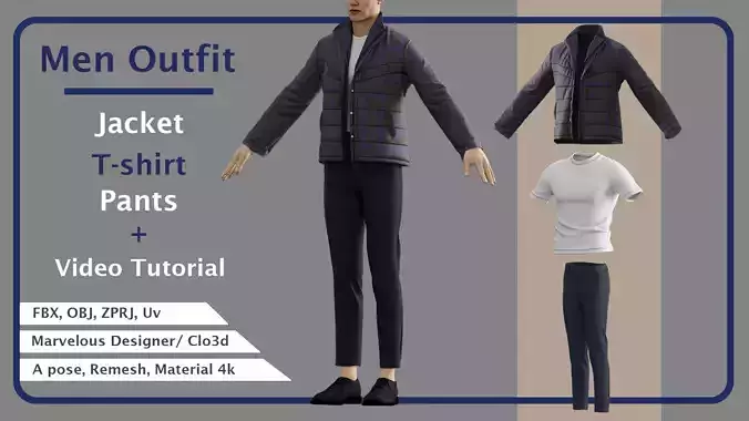 Men Chic Classic Outfit with marvelous PLUS Video Tutorial