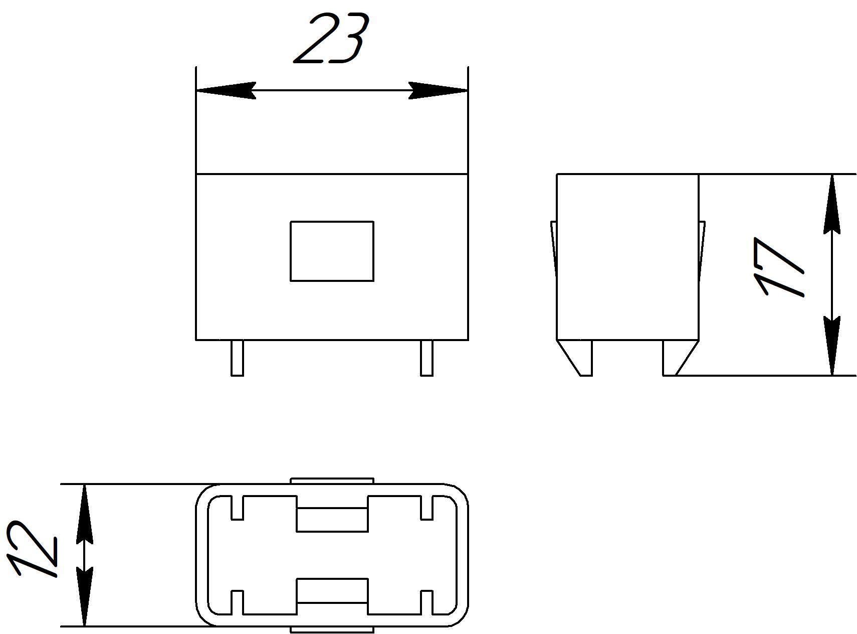 BRACKET 23X12X17 3D print model_1