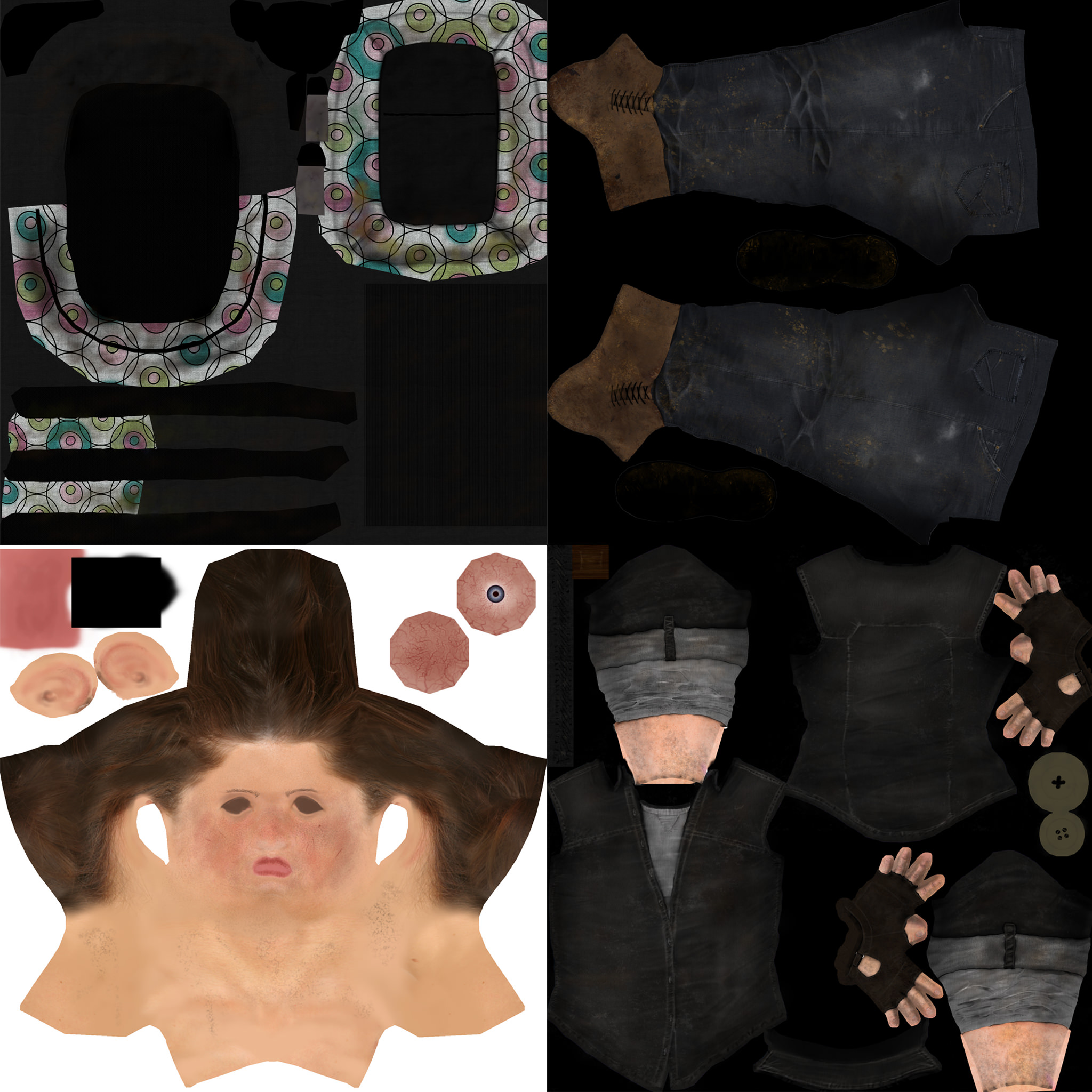 Messenger - Female Survivor Game Model Low-poly 3D model_4