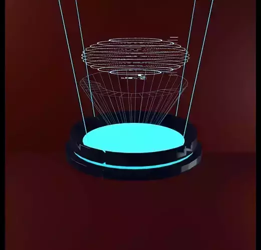Hologram and base Free 3D model