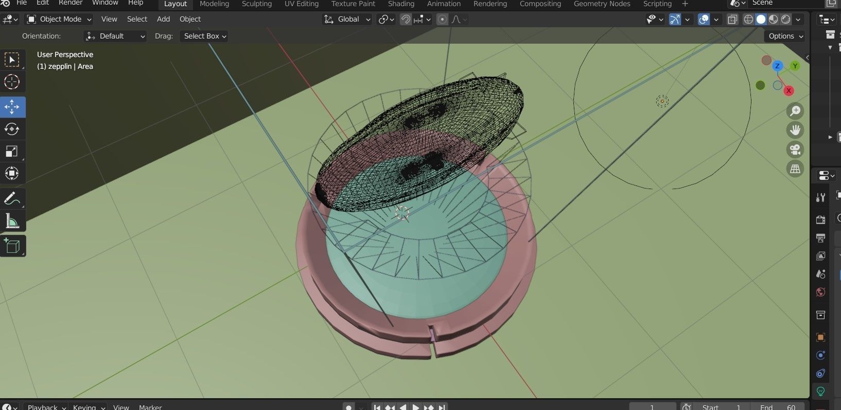 Hologram and base Free 3D model_1