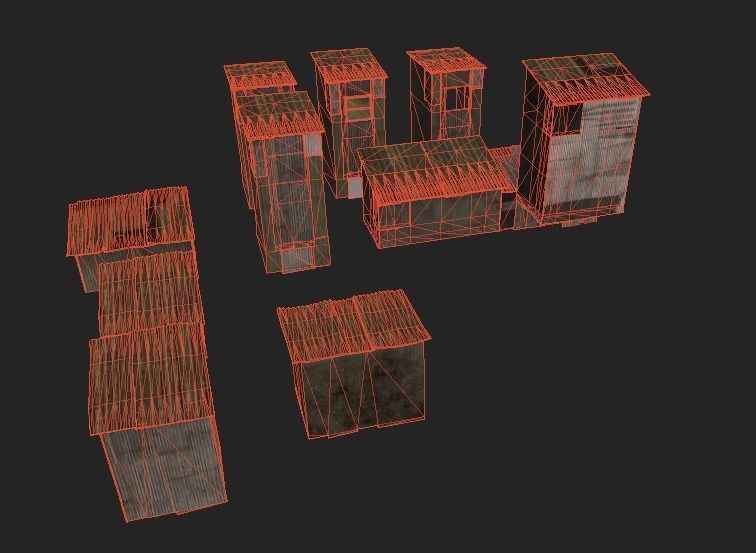 Slum House Low-poly 3D model_5