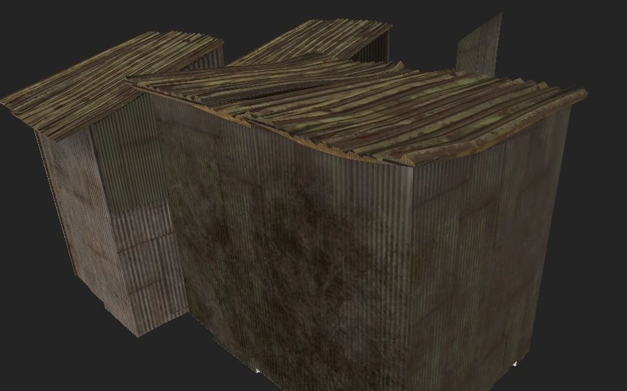 Slum House Low-poly 3D model_2