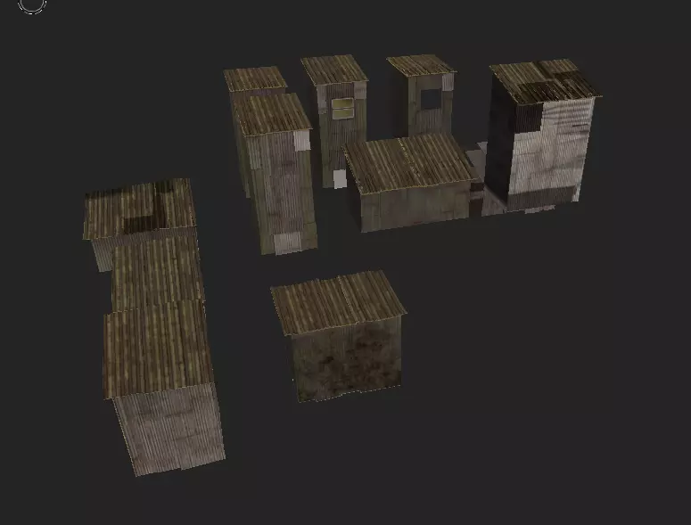 Slum House Low-poly 3D model_0