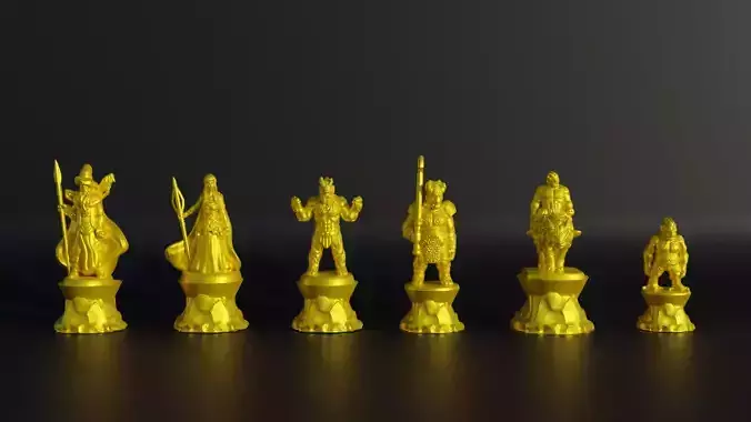 Troll Chess Set- Trolls Character Chess With 6 Different Model 3D print model