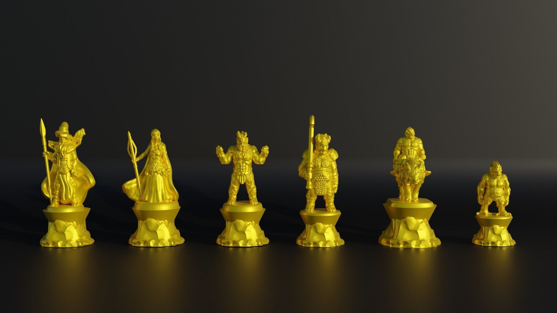 Troll Chess Set- Trolls Character Chess With 6 Different Model 3D print model_11
