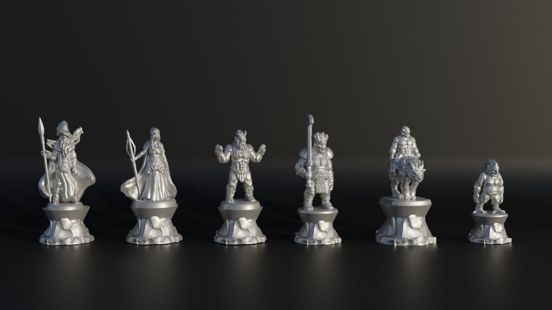Troll Chess Set- Trolls Character Chess With 6 Different Model 3D print model_4
