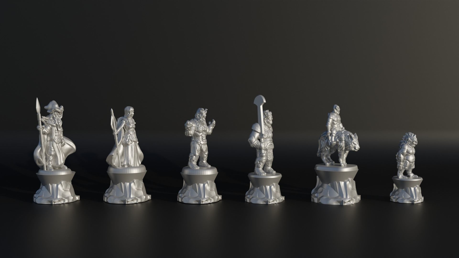 Troll Chess Set- Trolls Character Chess With 6 Different Model 3D print model_14