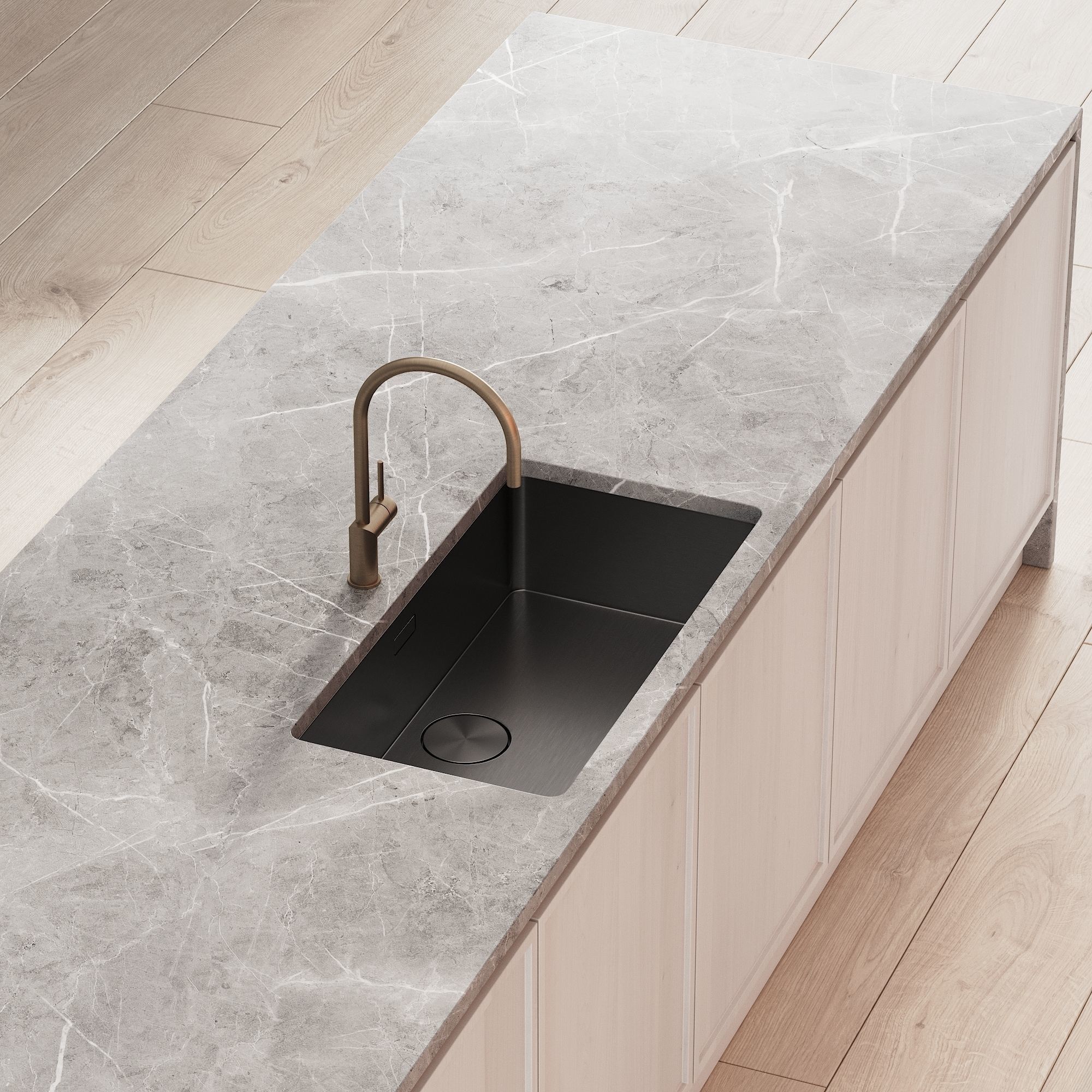 109 modern kitchen 06 white wood neoclassic 3D model_4