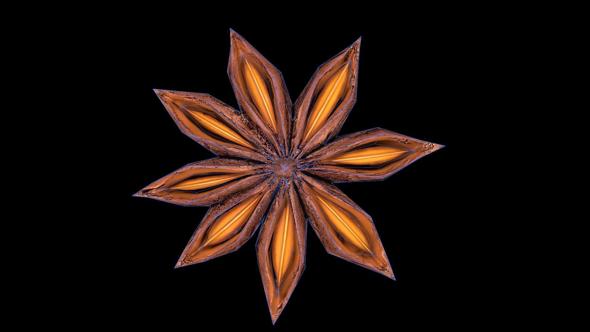 AniseStar Low-poly 3D model_8