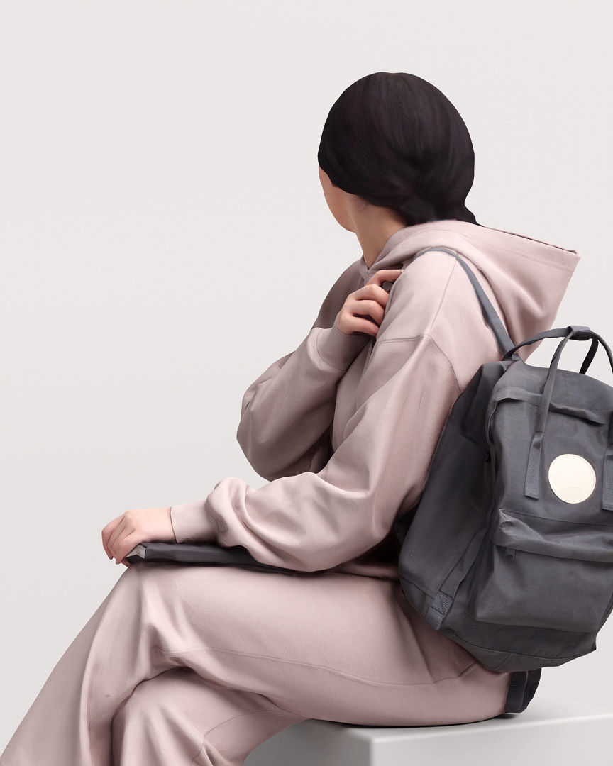 Humano Sitting Young Asian Girl 2203-9 3D model_7