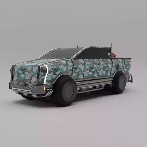 SCI FI BLENDER PICKUPTRUCK 3D model