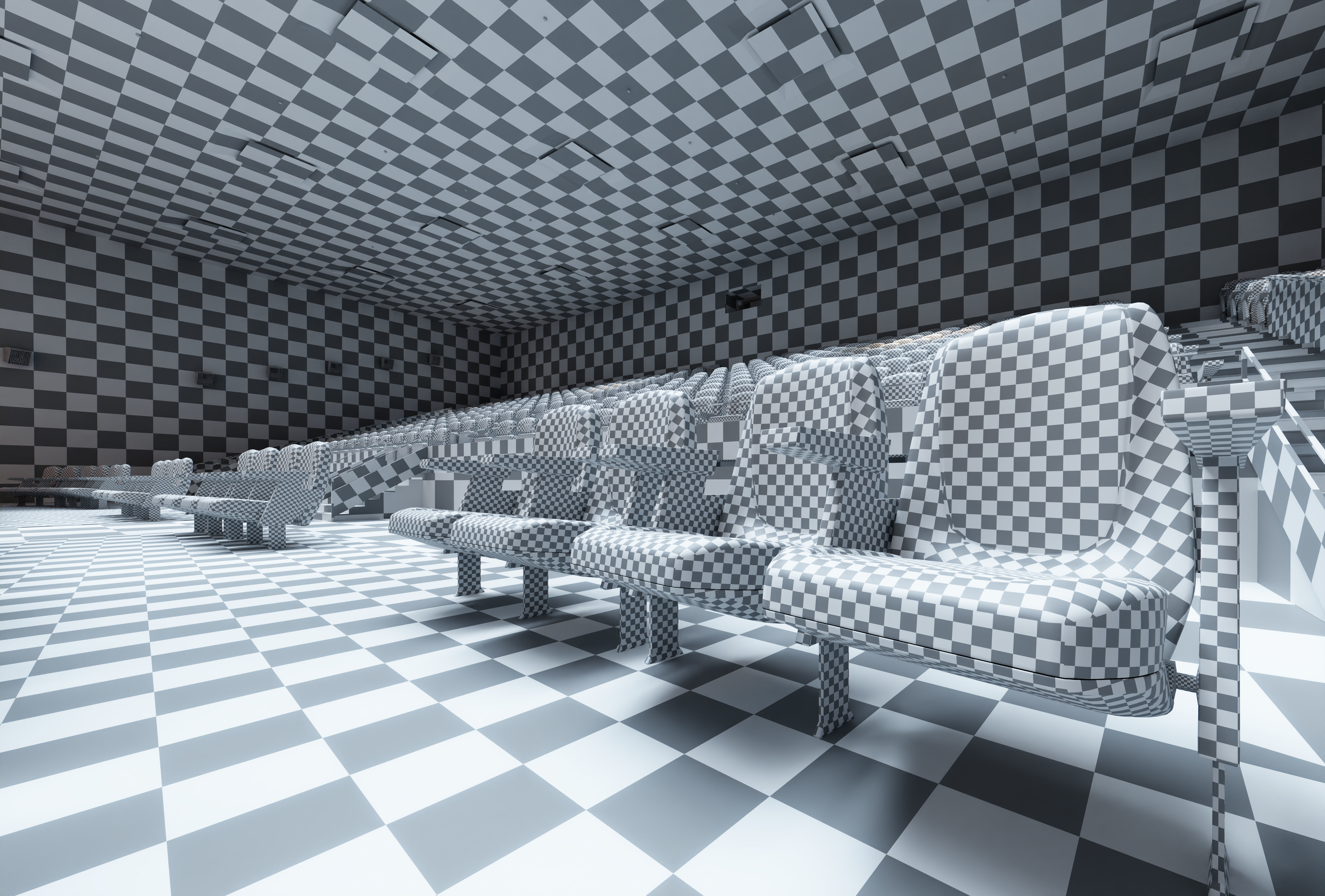 Movie Theater Interior Low-poly 3D model_9