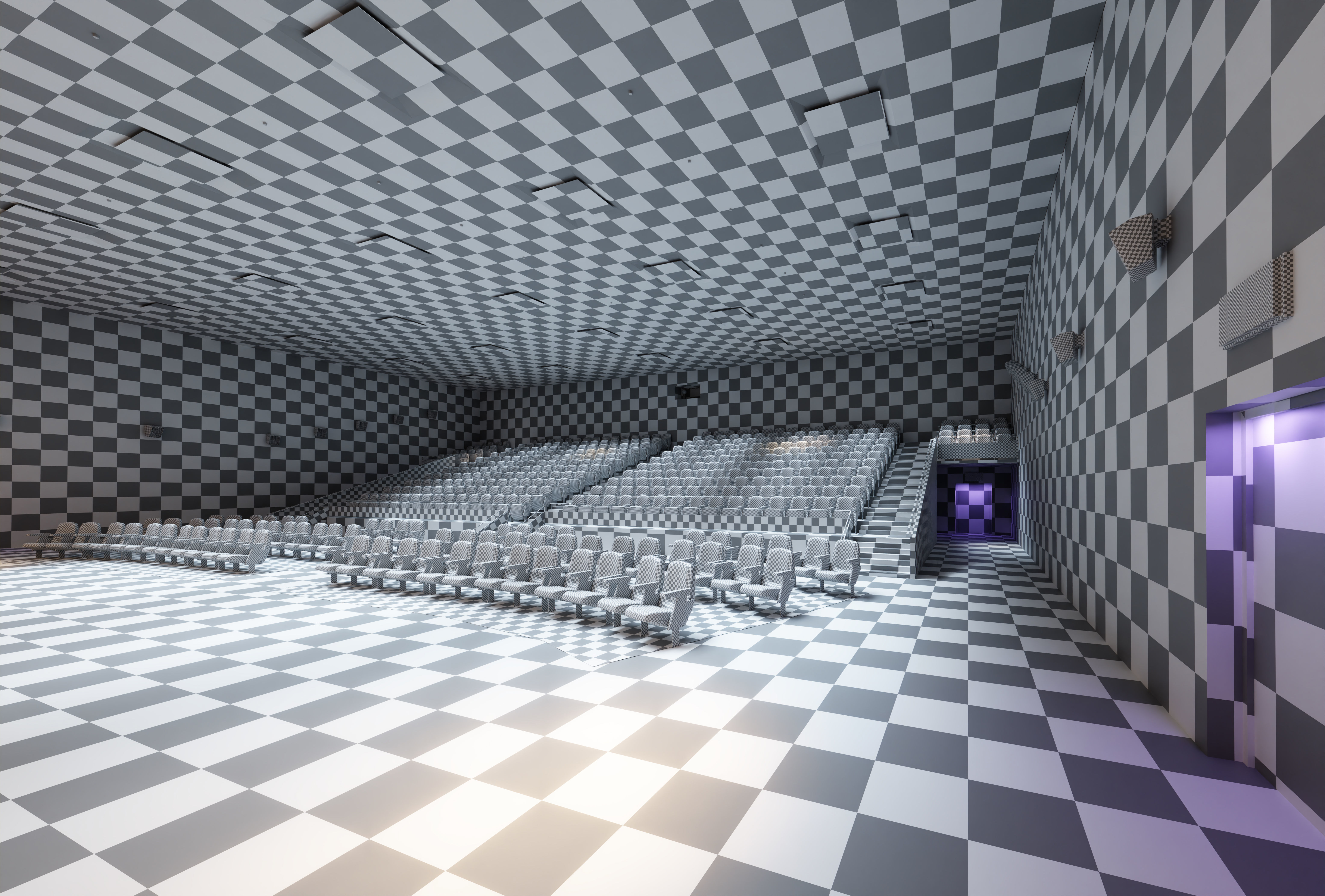 Movie Theater Interior Low-poly 3D model_7
