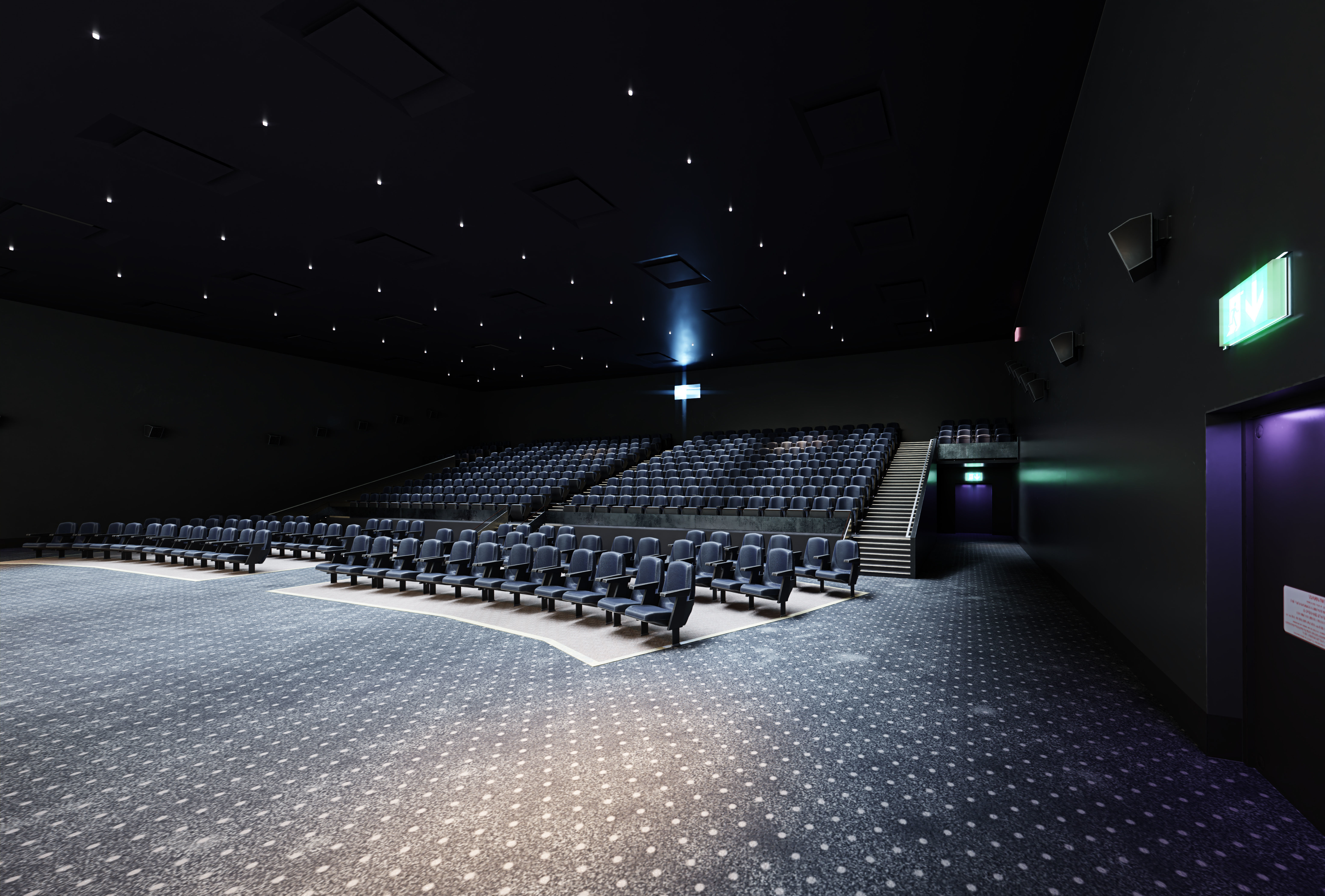 Movie Theater Interior Low-poly 3D model_2