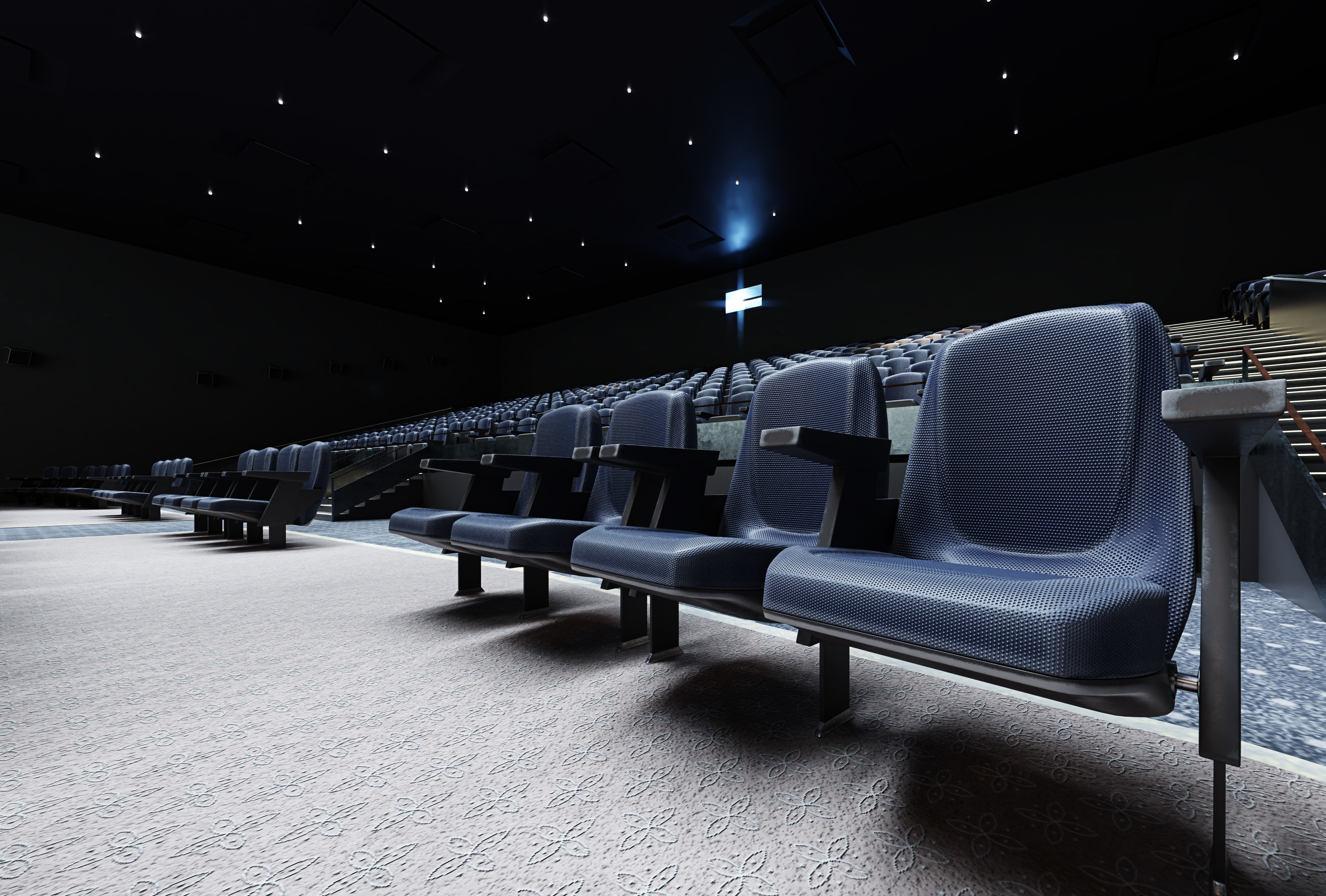 Movie Theater Interior Low-poly 3D model_3