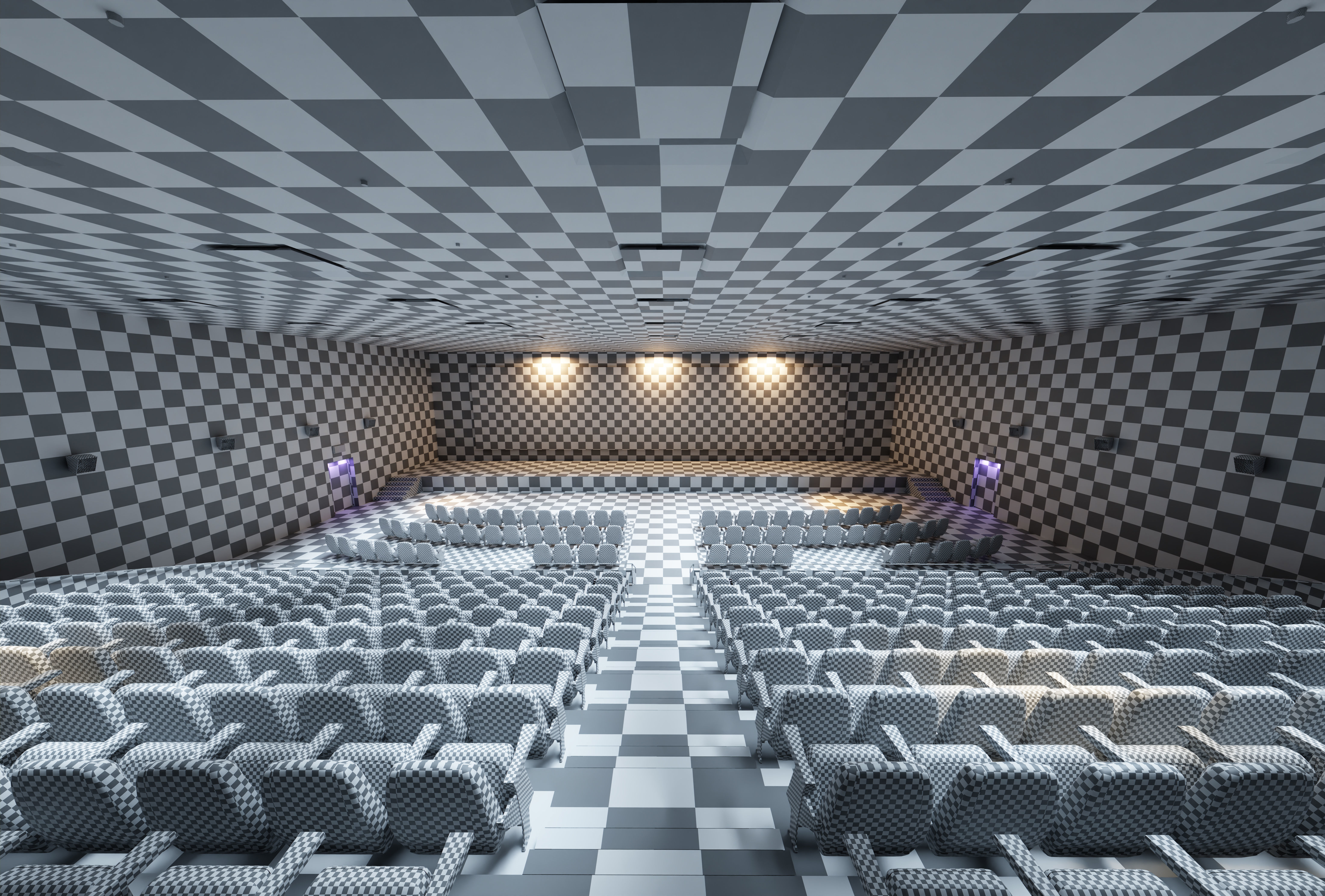 Movie Theater Interior Low-poly 3D model_8