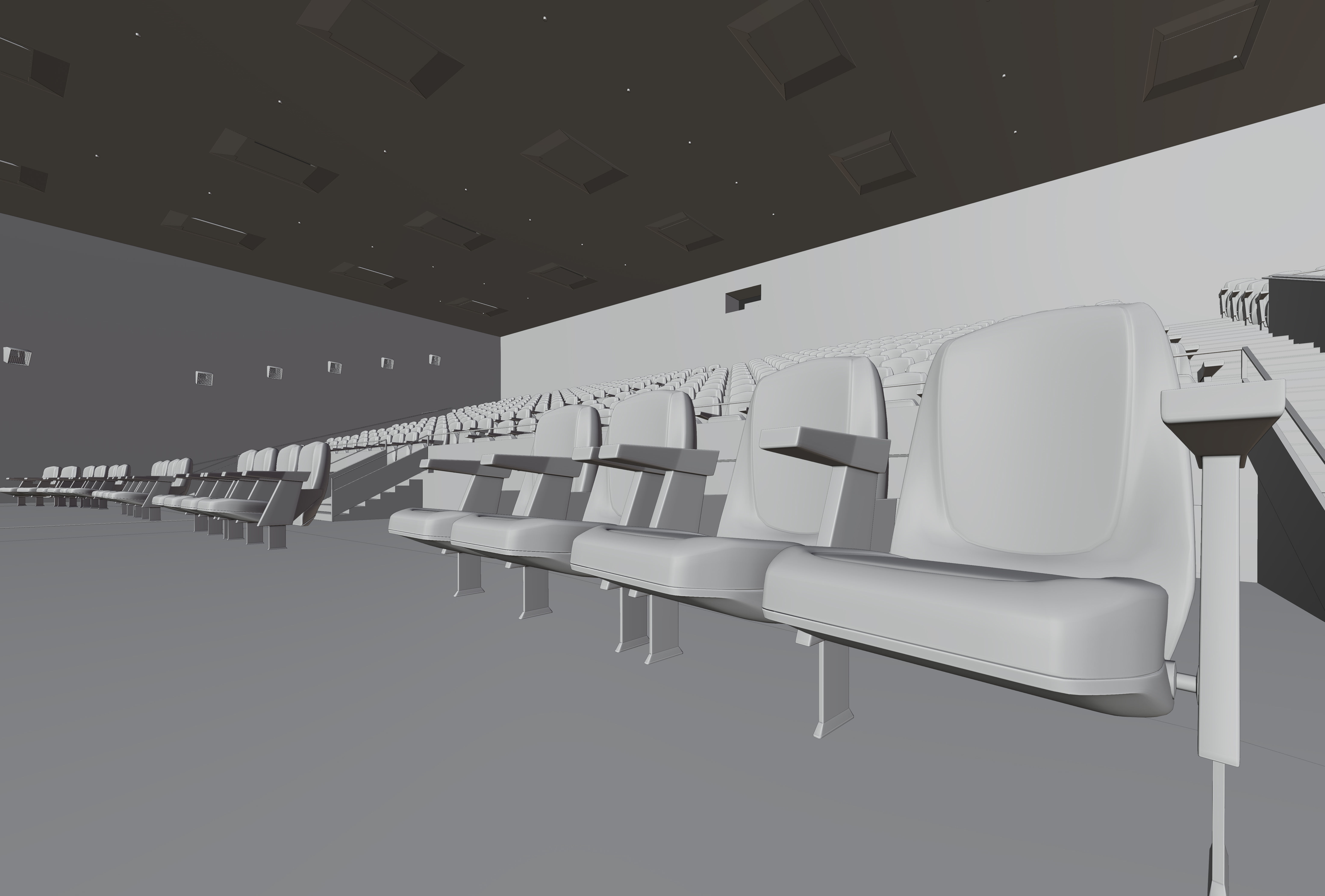 Movie Theater Interior Low-poly 3D model_15
