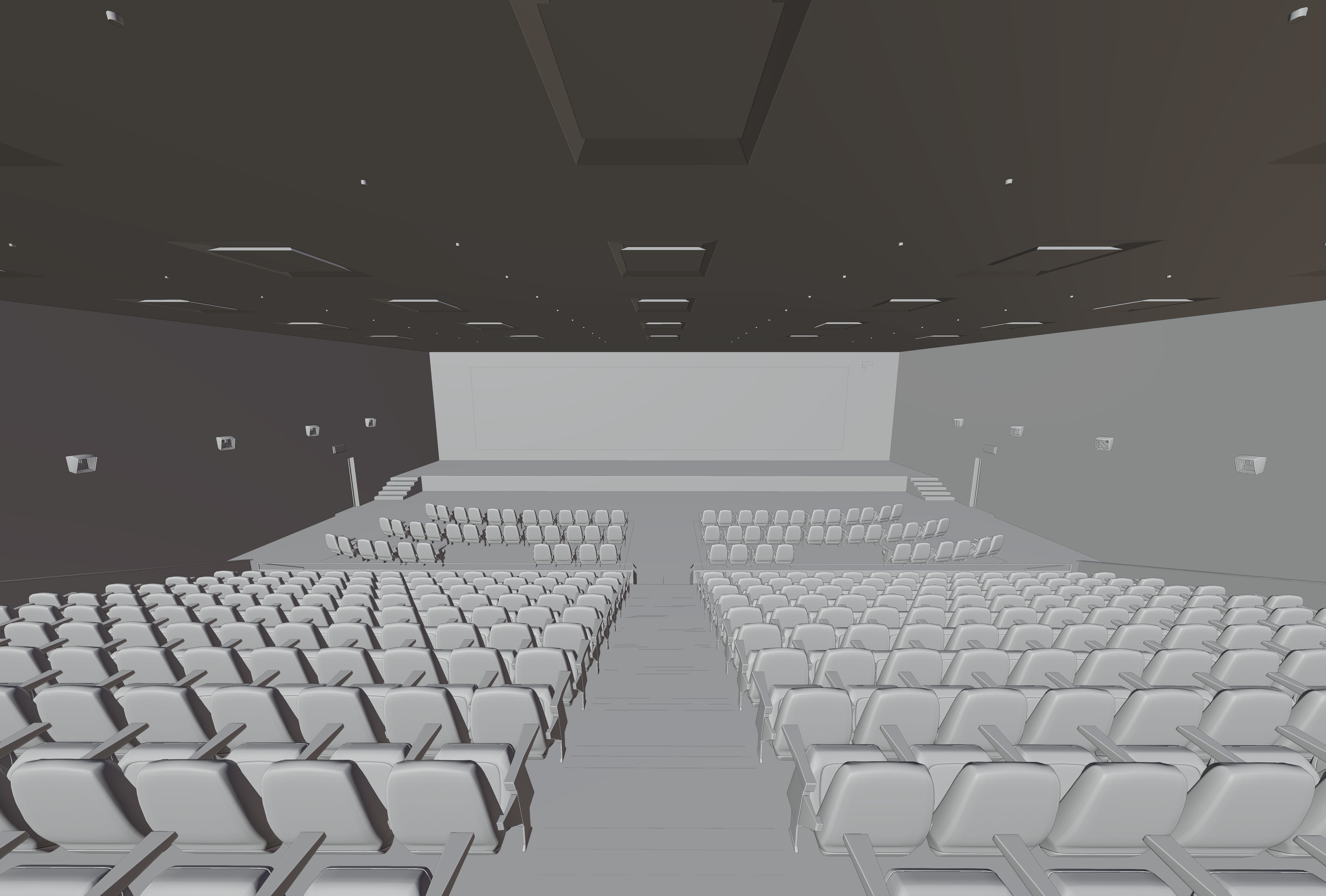 Movie Theater Interior Low-poly 3D model_14