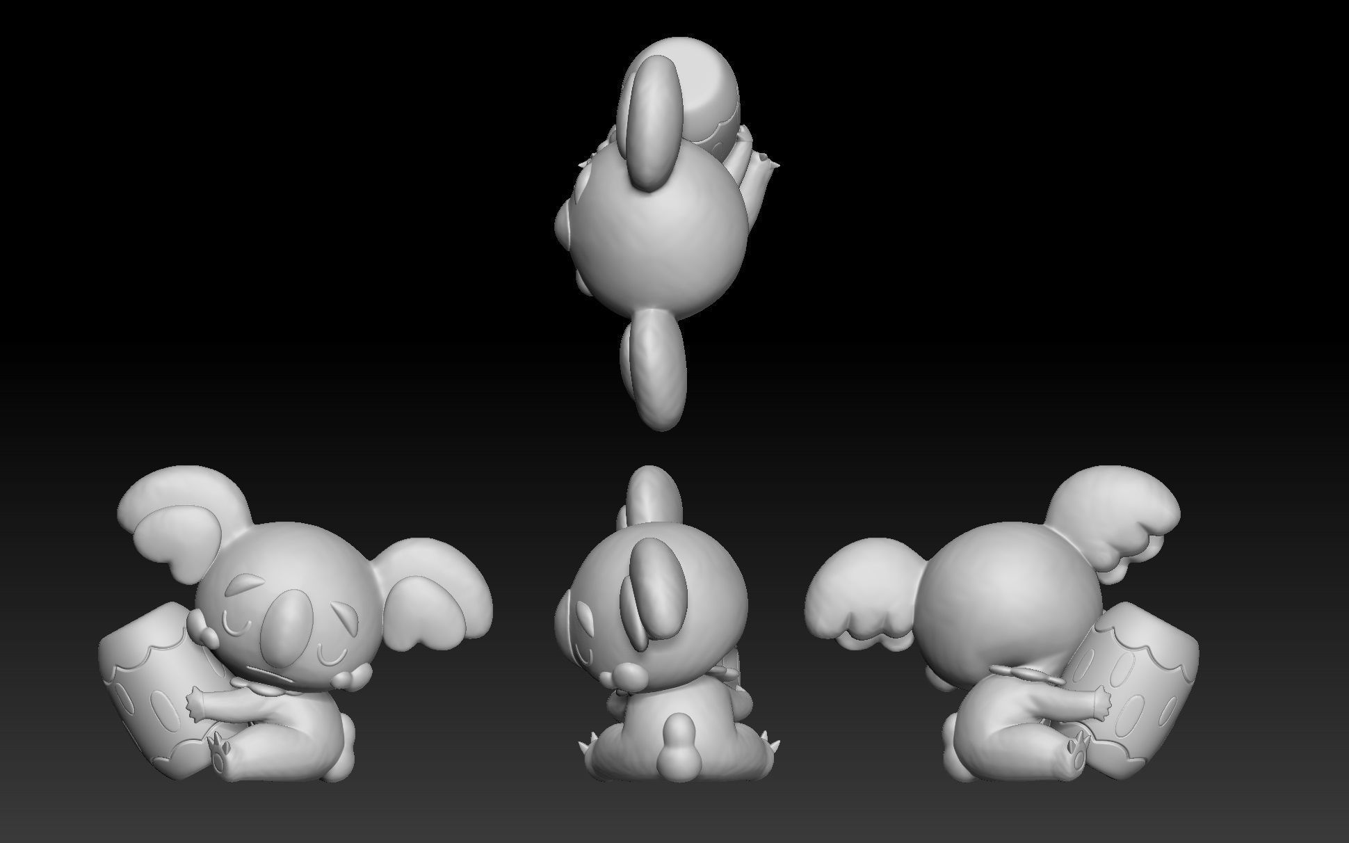 Pokemon Komala 3D print model_1