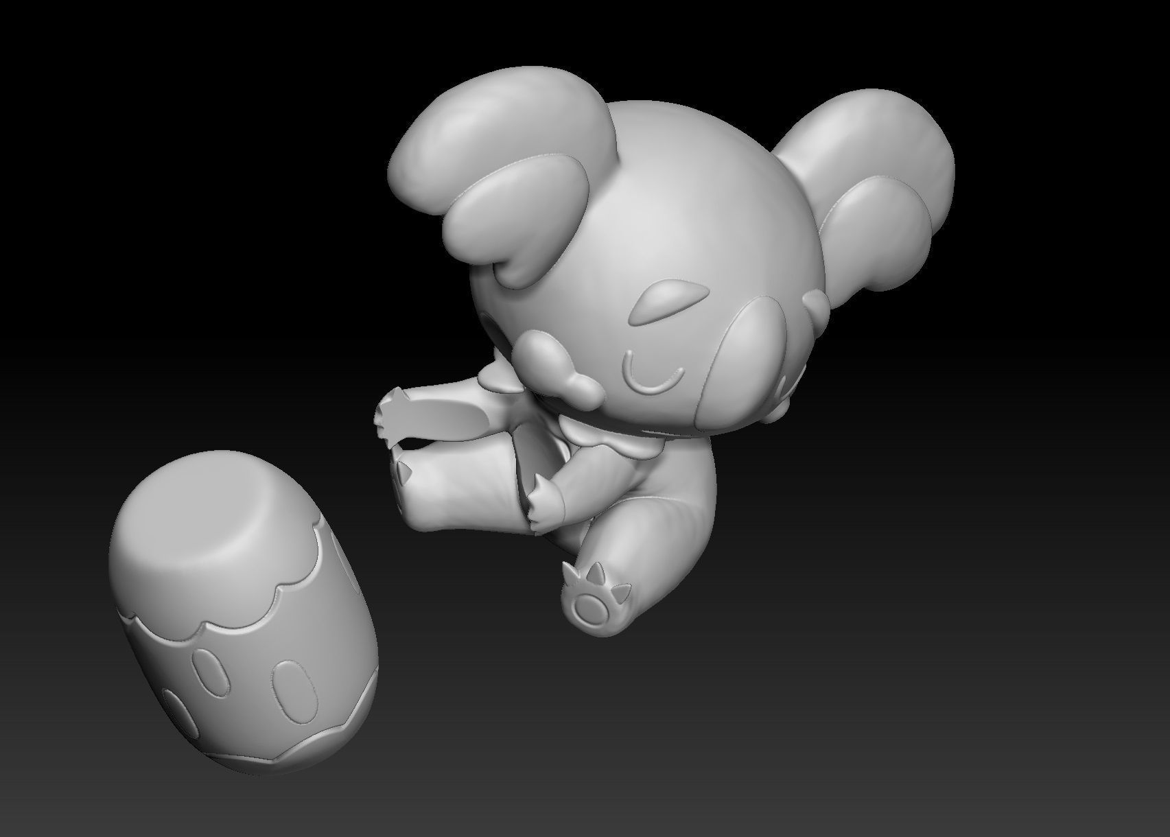 Pokemon Komala 3D print model_2