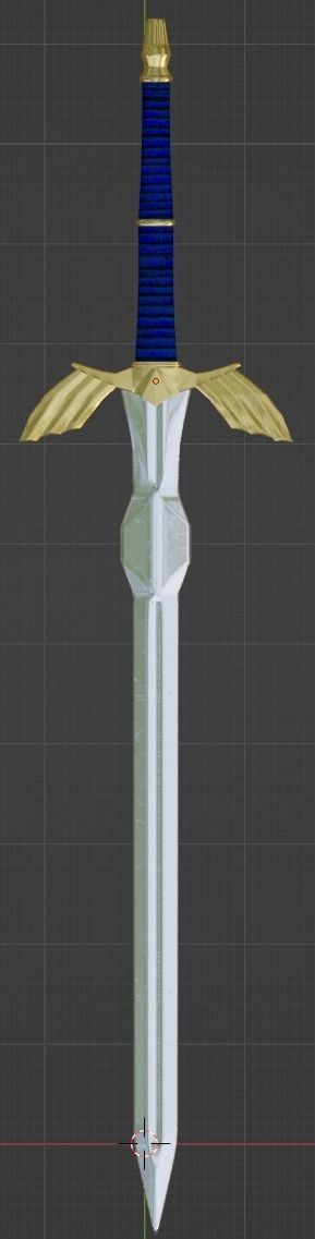 Fantasy Zelda-Style Longsword 3D print model_1