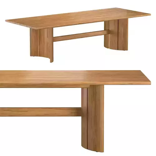 TRIESTE TEAK RECTANGULAR DINING TABLE 3D model