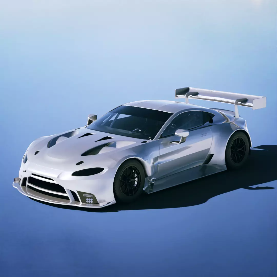 Aston Martin Vantage GT3 2019 Low-poly 3D model