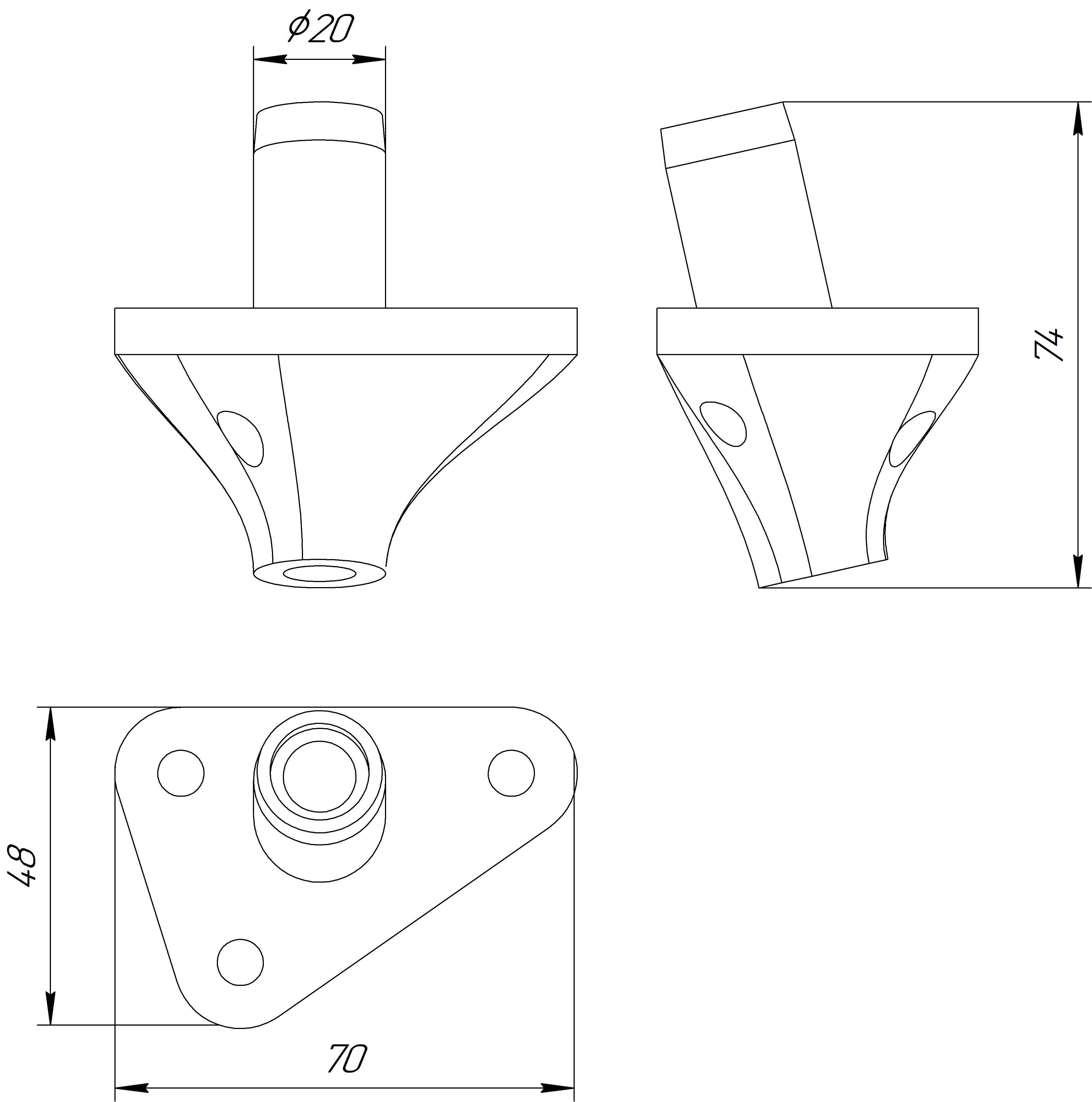 WINSCREEN WINDSHIELD WIPER BRACKET HOLD 3D print model_1