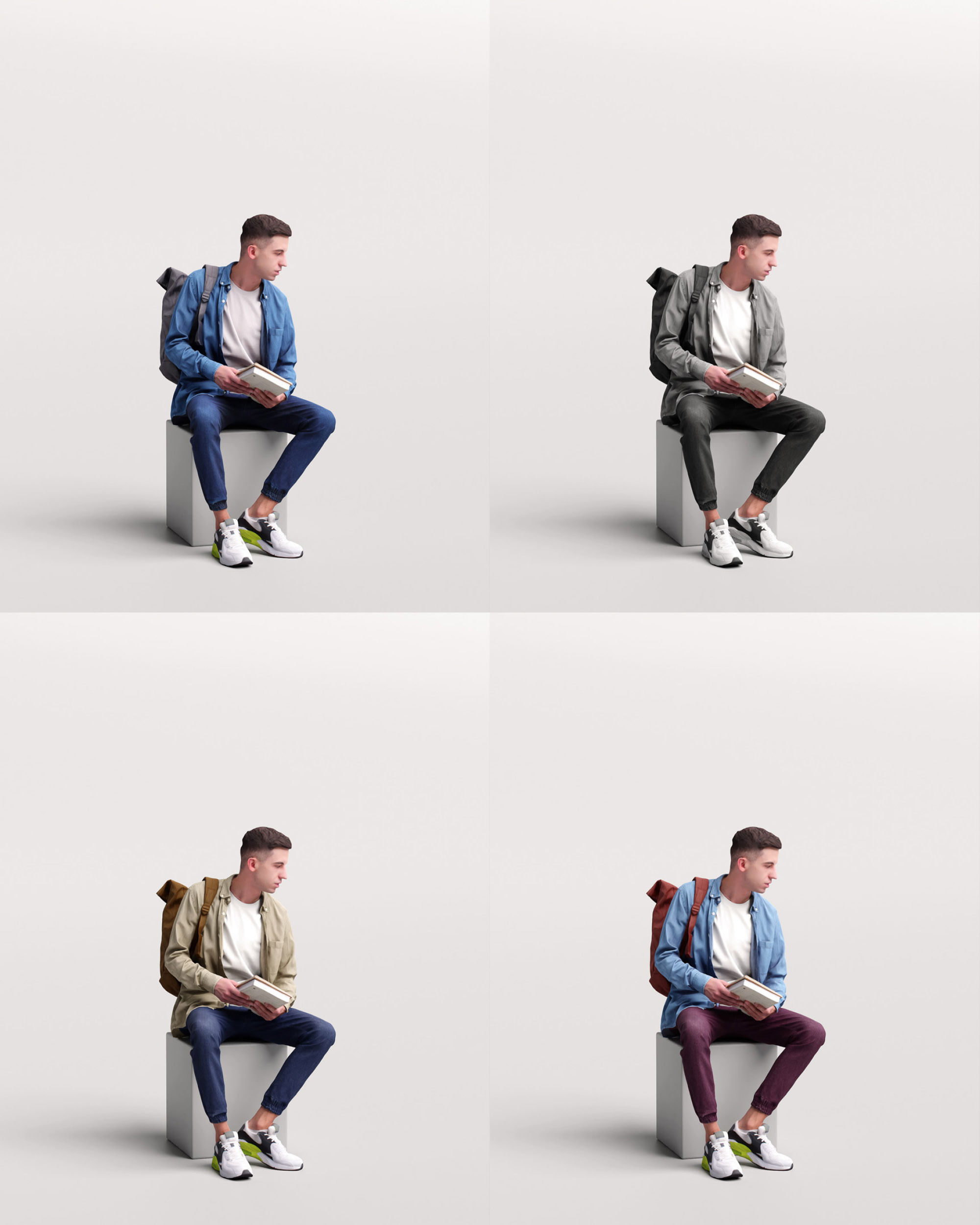 Humano Sitting Man 2203-4 3D model_13