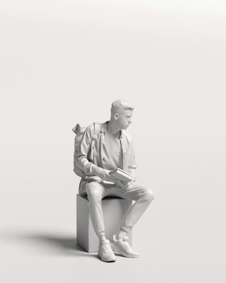 Humano Sitting Man 2203-4 3D model_12
