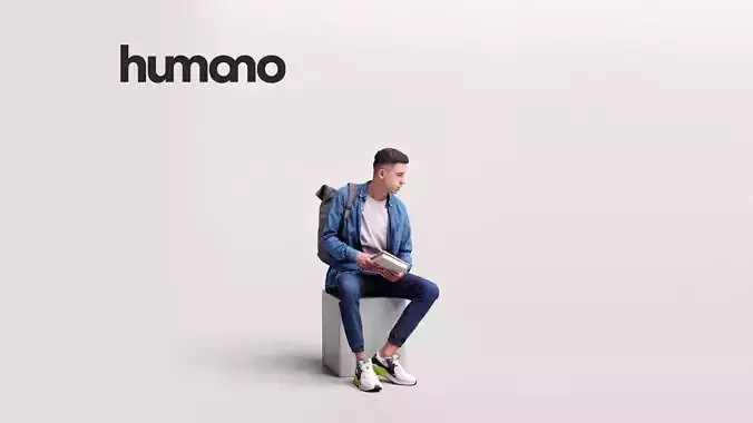 Humano Sitting Man 2203-4 3D model
