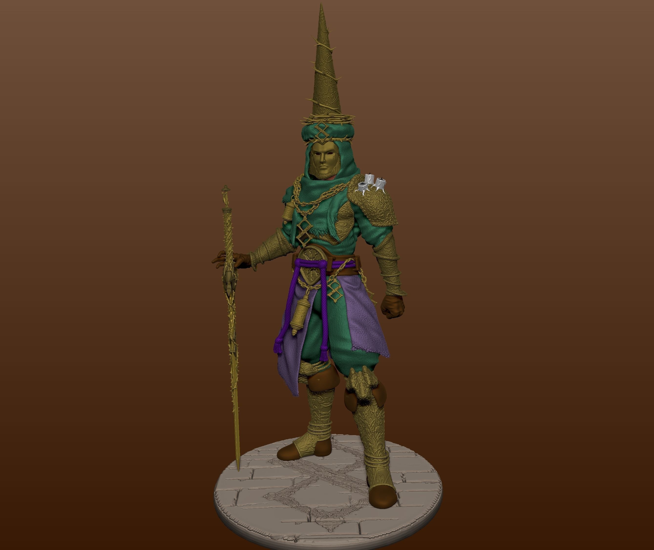 Blasphemous Penitent one - Golden Burden Skin 3D print model_1