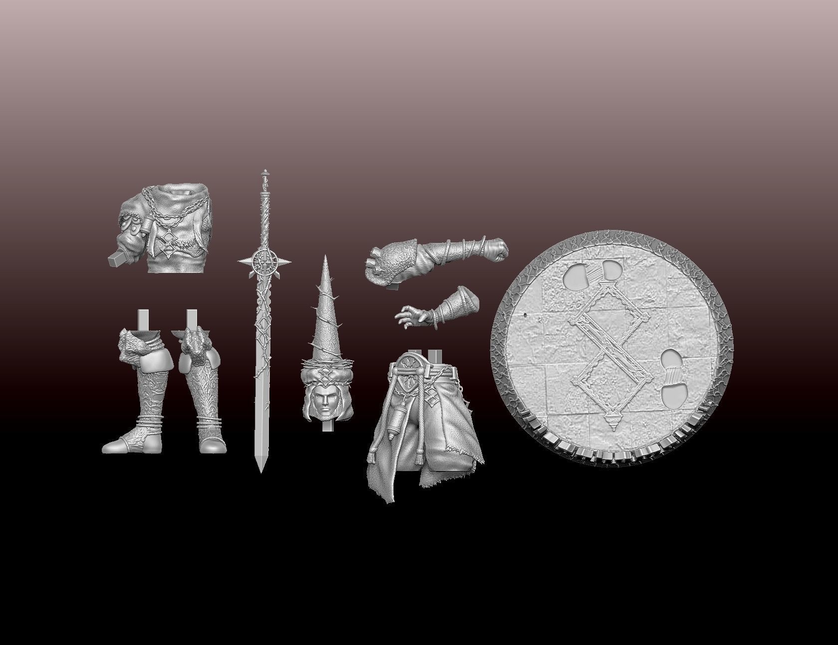 Blasphemous Penitent one - Golden Burden Skin 3D print model_7