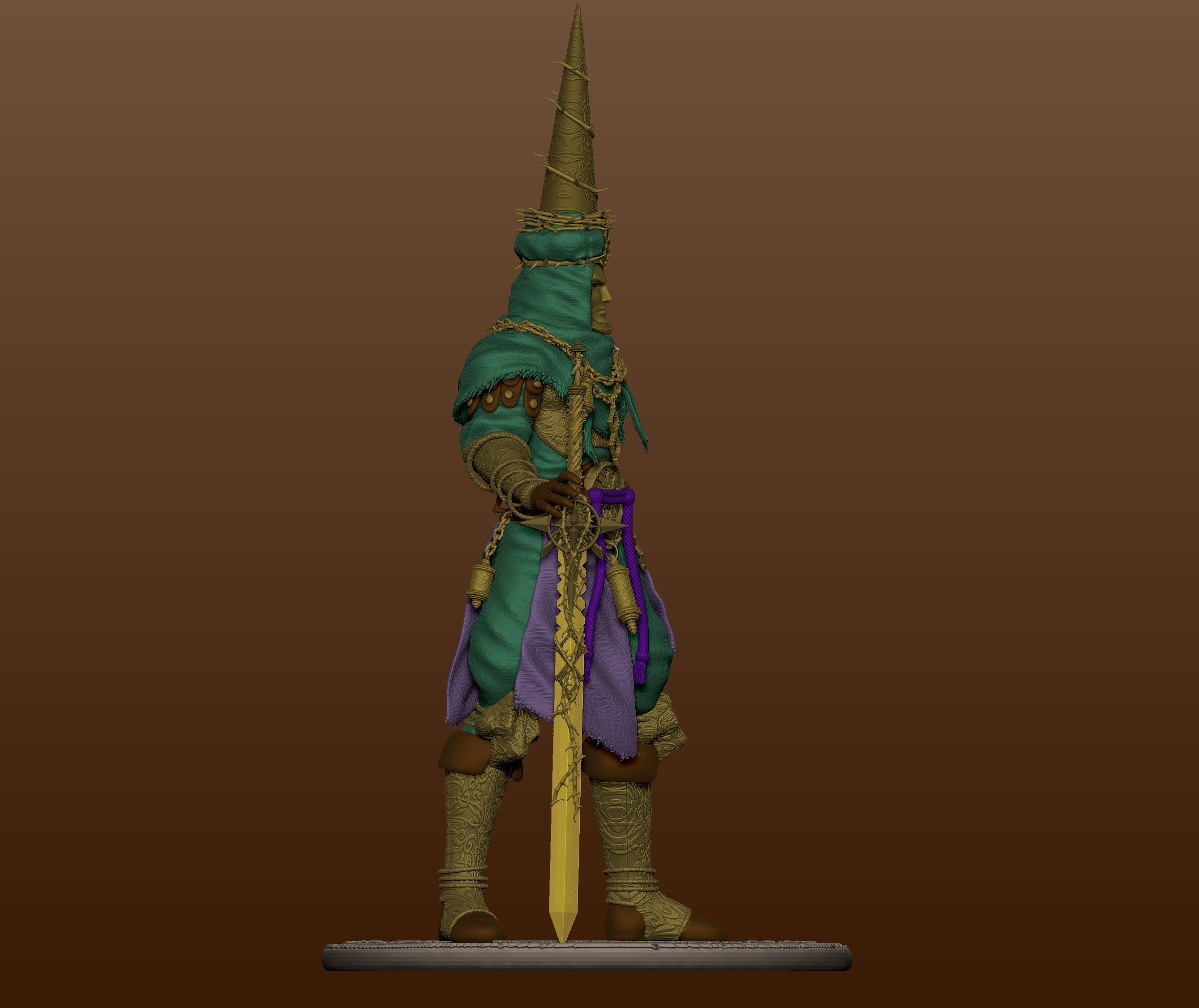 Blasphemous Penitent one - Golden Burden Skin 3D print model_5