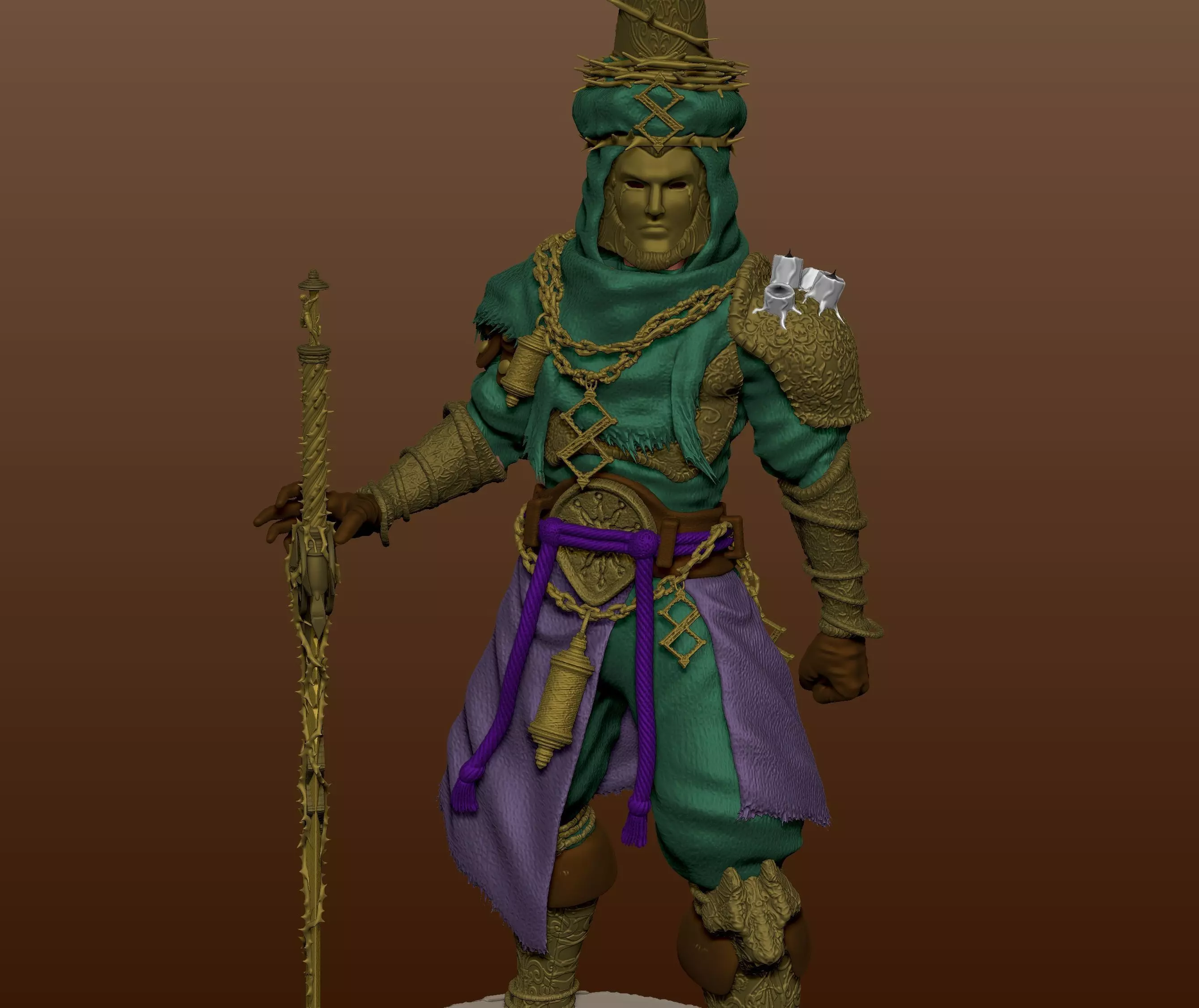 Blasphemous Penitent one - Golden Burden Skin 3D print model_0