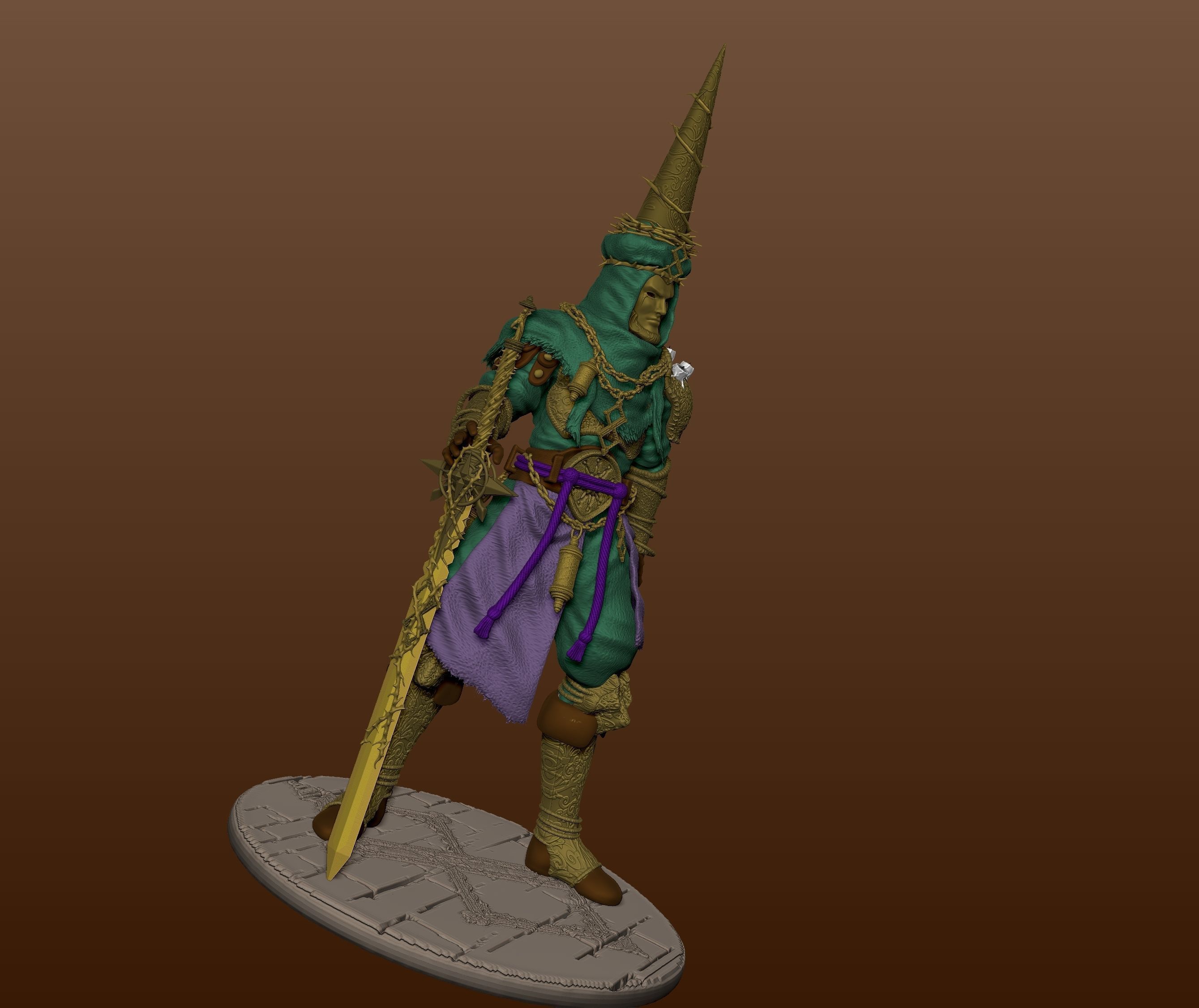 Blasphemous Penitent one - Golden Burden Skin 3D print model_2