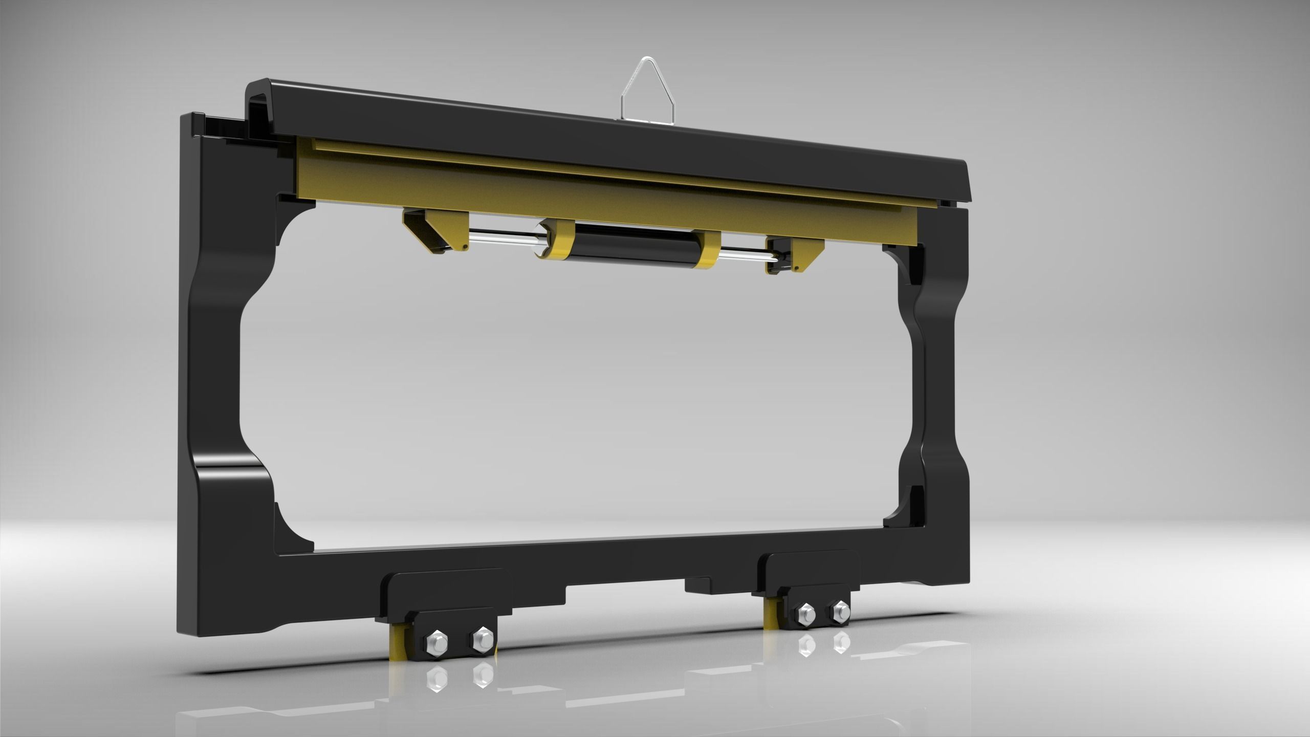 Side Shifter - Forklift Attachment 3D model_1