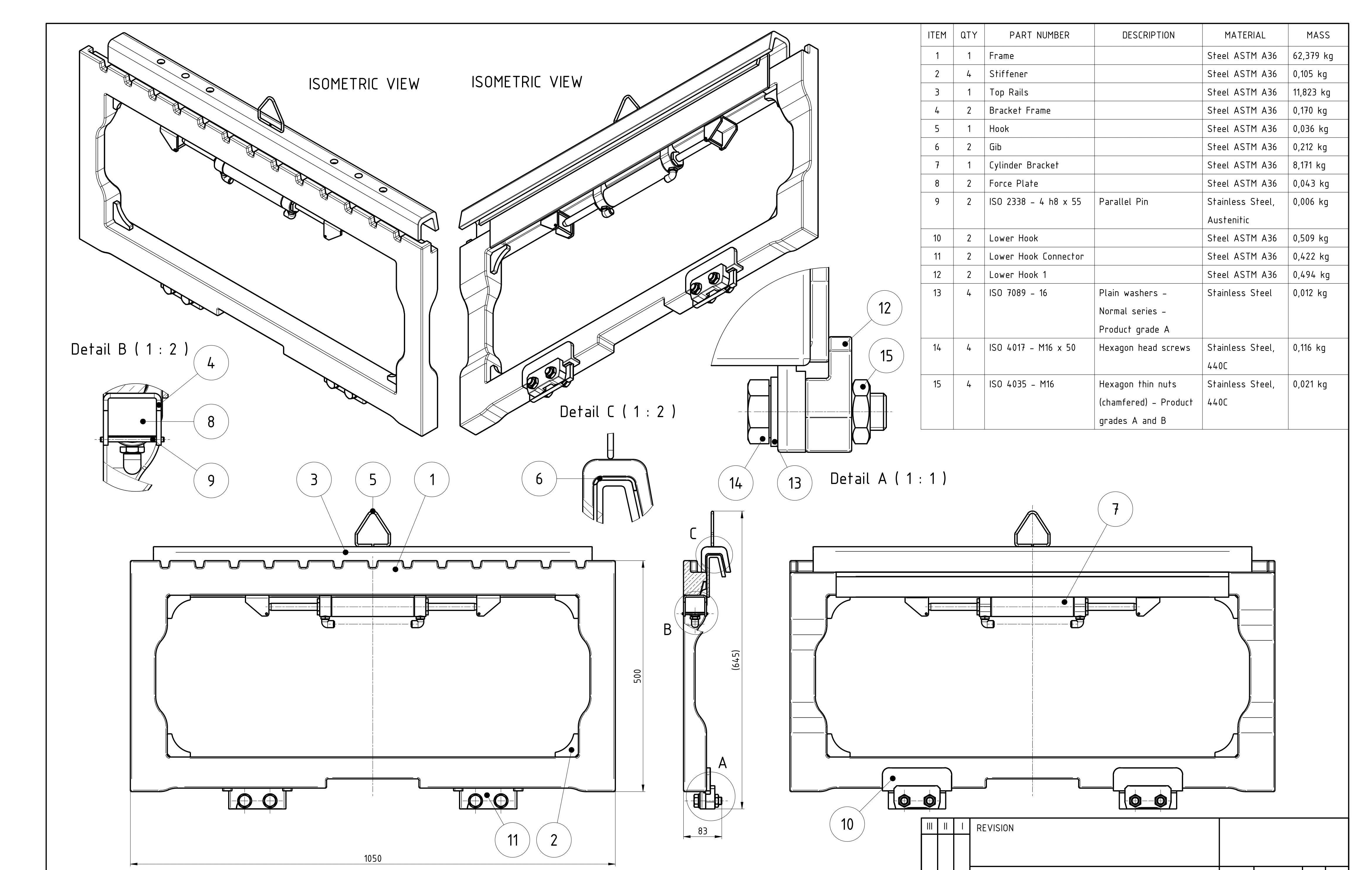 Side Shifter - Forklift Attachment 3D model_3
