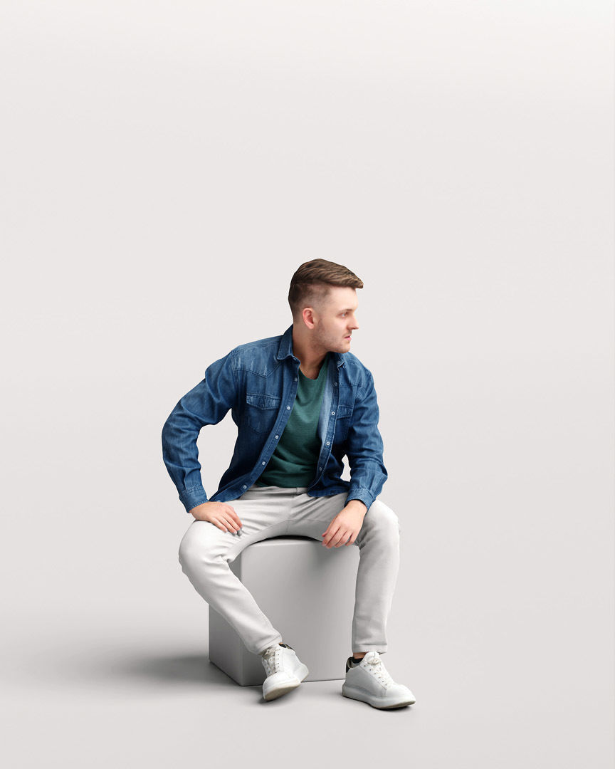 Humano Sitting Man 2203-3 3D model_10