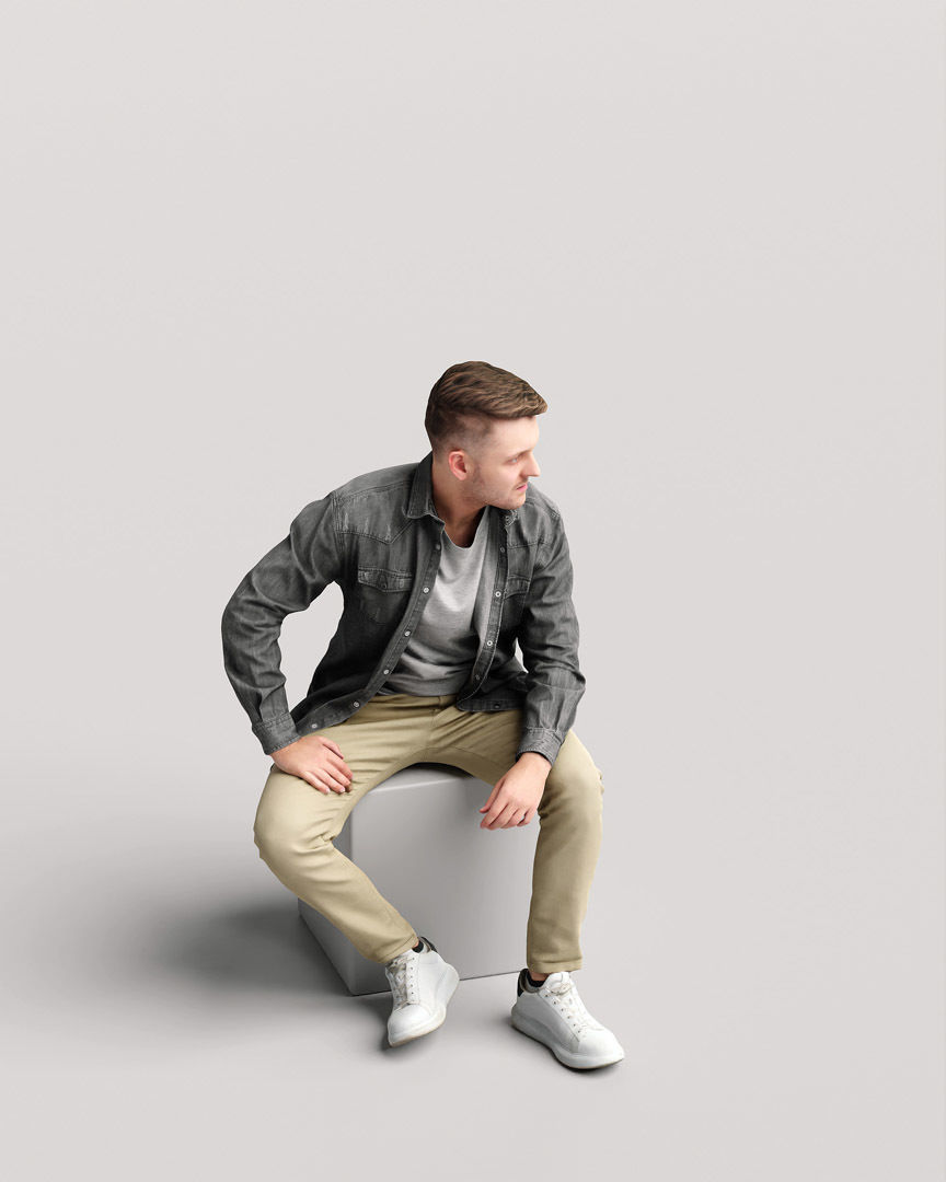 Humano Sitting Man 2203-3 3D model_8