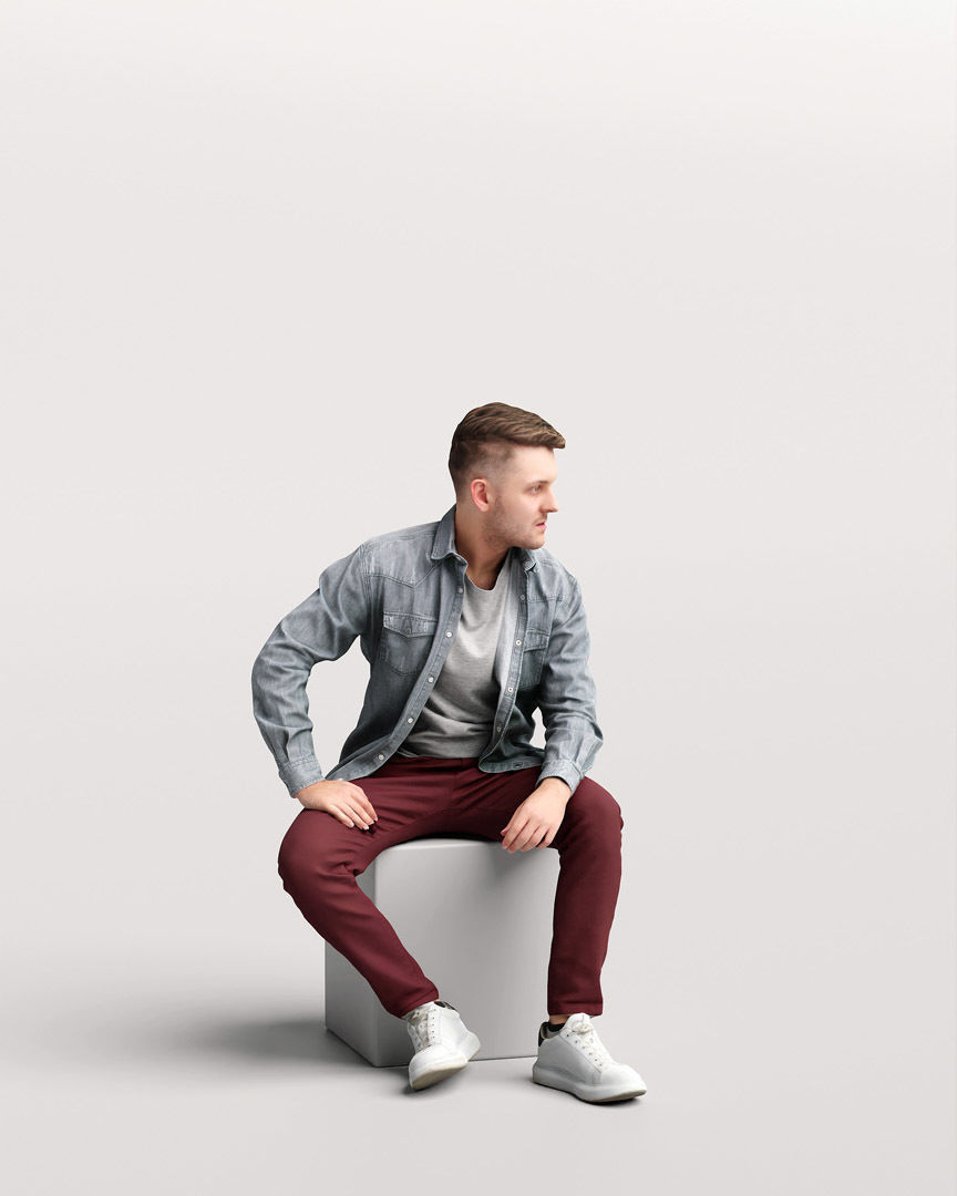 Humano Sitting Man 2203-3 3D model_11