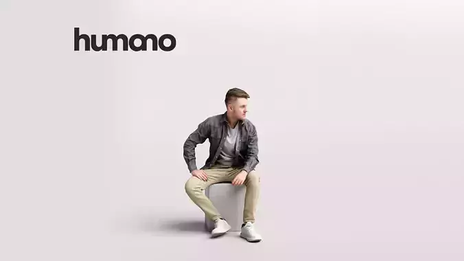 Humano Sitting Man 2203-3 3D model