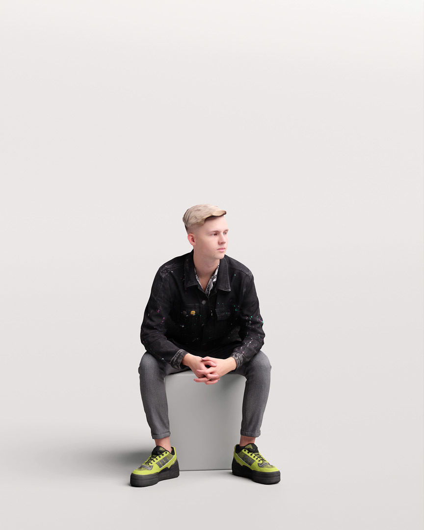 Humano Sitting Young Man 2203-2 3D model_3
