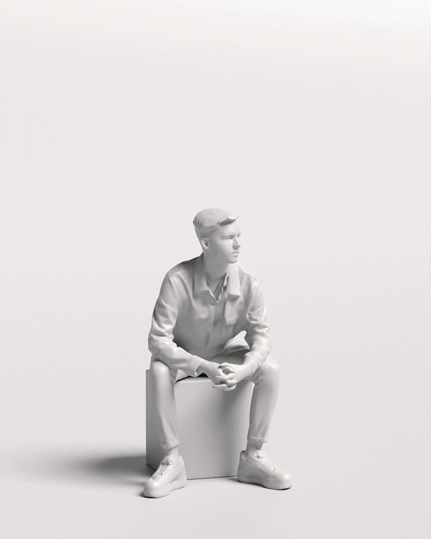 Humano Sitting Young Man 2203-2 3D model_12