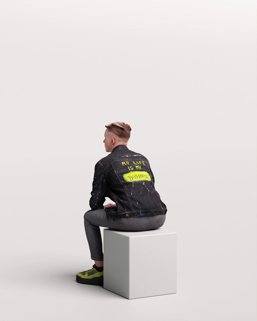 Humano Sitting Young Man 2203-2 3D model_4