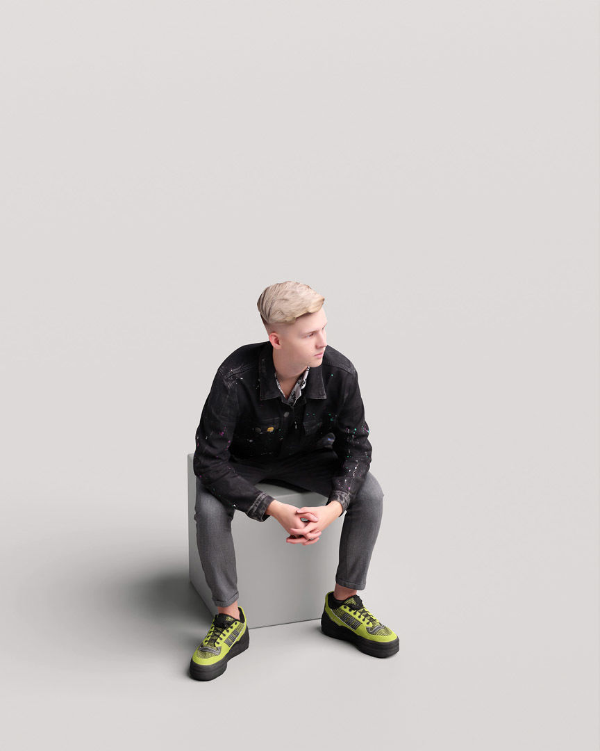 Humano Sitting Young Man 2203-2 3D model_8